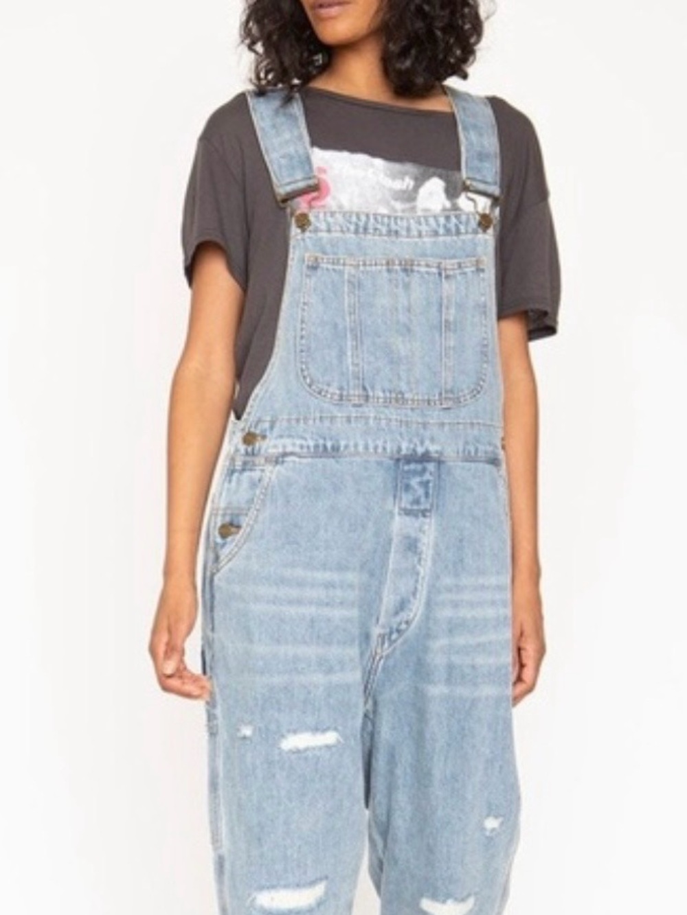 Light Wash Denim Overalls